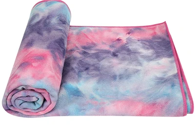 CHOOYOU Tie Dye mikrofiber yogahåndkle med silikonprikk